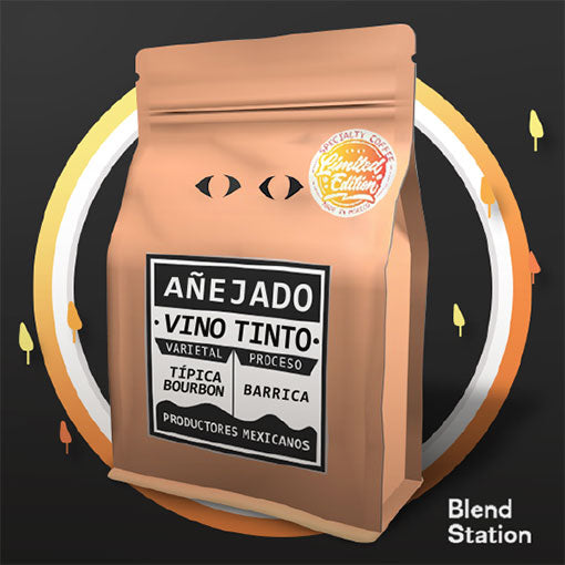 Café añejado en Vino Tinto / Típica Bourbon · Blend Station ZD16