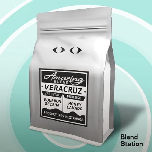Café Amazing Blend Veracruz / Bourbon Honey Geisha Lavado PREMIUM COLORS · Blend Station ZD206