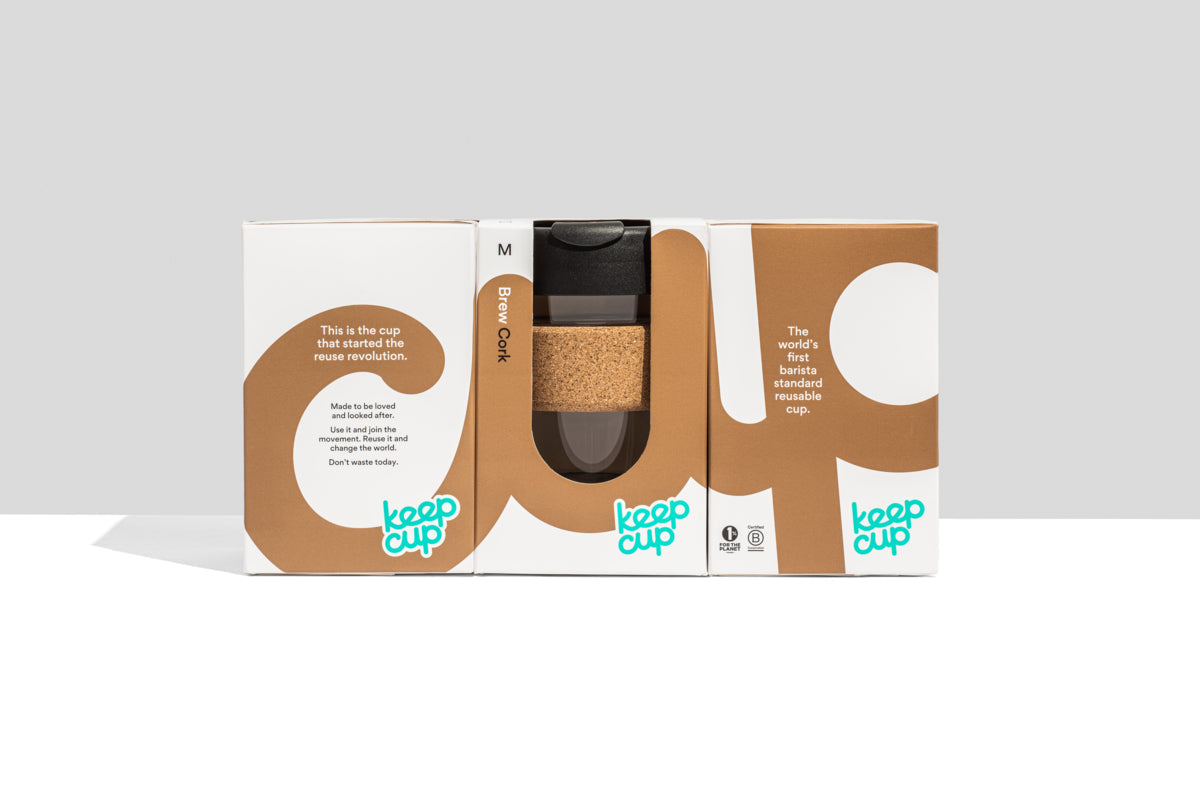 KeepCup Brew Cork | Taza Reutilizable De Vidrio - 12oz/340ml