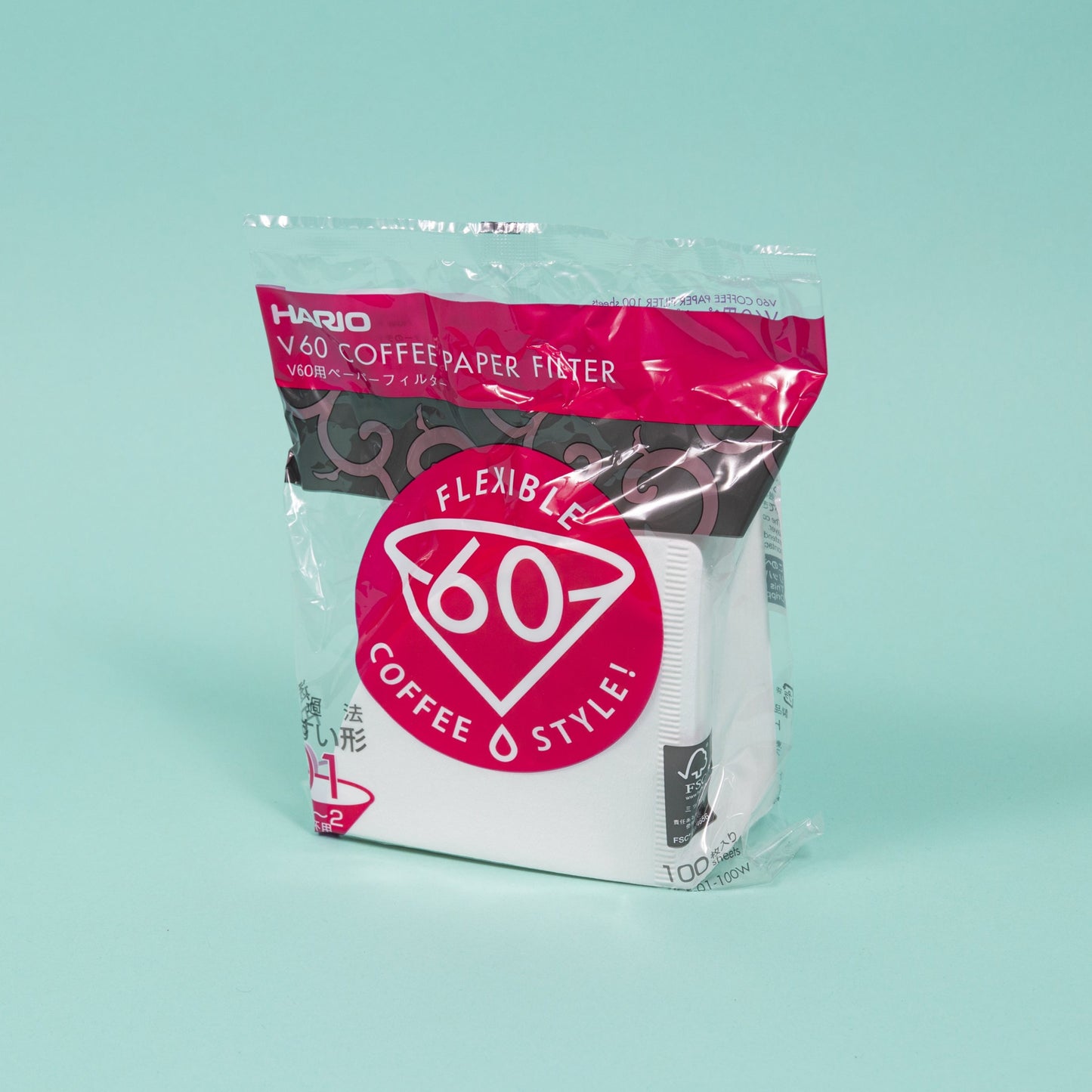 Filtros de Papel Hario V60, 01 Blanco 100 unidades