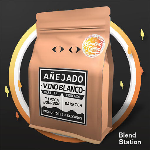 Café añejado en Vino Blanco / Típica Bourbon · Blend Station ZD134
